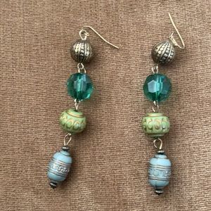 Green Dangle Earrings